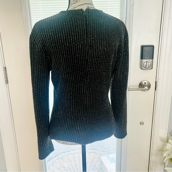 Carolyne Roehme Elizabeth Arden Vintage 80’s Beaded Wool Sweater | Size M - Picture 3 of 11